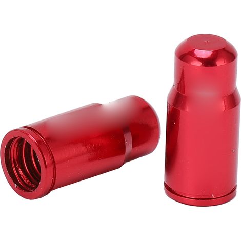 1 Paire de Bouchons de Valve Presta en Alliage Léger pour VTT et Vélo de Route, Capuchon de Valve Rouge Antidérapant (1/5)