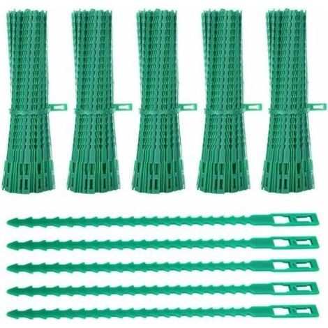 Packung mit 500 Pflanzenbindern, 17 cm, verstellbar, flexibel, aus Kunststoff, zur Pflanzenstützung (1/5)
