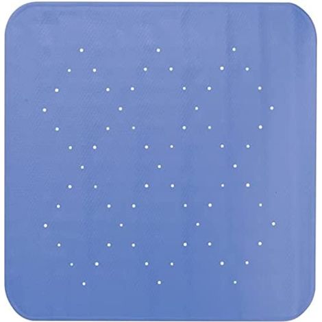 Tapis Fond de Douche Caoutchouc Design 54x54cm Bleu