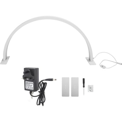 Lampe bureau demi-lune 3000-6000K, 490 LED, forme U, blanc, grande taille, 100-240V, pour tatouage ou bureau (1/5)