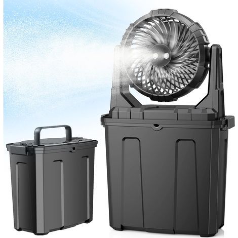 Ausic Ventilateur brumisateur portable – Seau de 9 L, 25,4 cm (1/5)