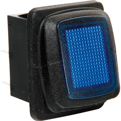 Interruttore impermeabile con spia a Led - 12/24V - Blu (1/3)