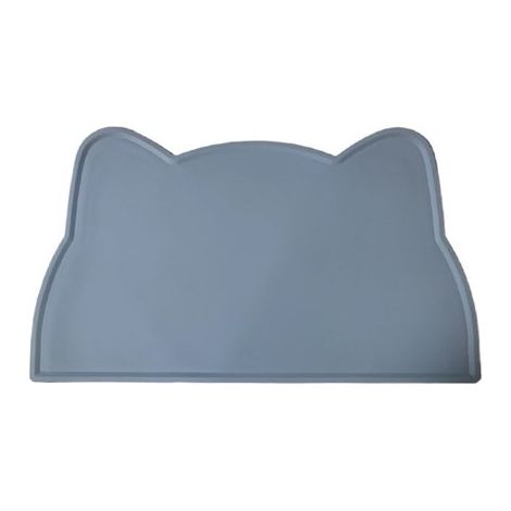 Alfombrillas antideslizantes de silicona para comederos de gatos y perros - Impermeables - 44 x 24 cm - Gris oscuro (1/5)