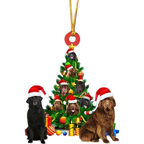 Pendentif Arbre De Noël Chien - Décoration Pour Sapin De Noël En Acrylique - Idéal Pour Maison Fête Et Cadeau - Lot De 1 (1/5)