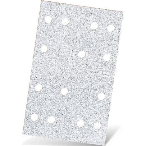 MENZER White Klett-Schleifblätter, 133 x 80 mm, 14-Loch, f. Schwingschleifer, Normalkorund (50 Stk.) K400