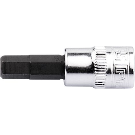 Rs Pro – Douille hexagonale 6mm – Entraînement carré 1/4'' – Acier chrome vanadium – Longueur 37mm pour usage intensif