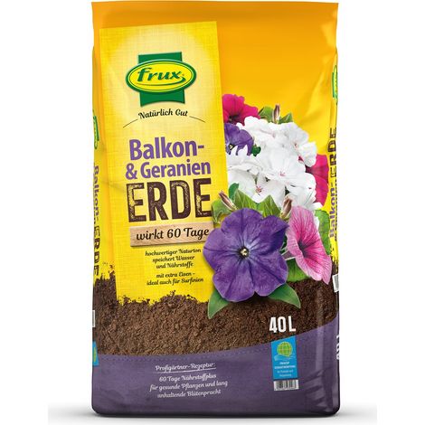 frux® Pro Balkon- & Geranienerde wirkt 60 Tage - 40 Liter