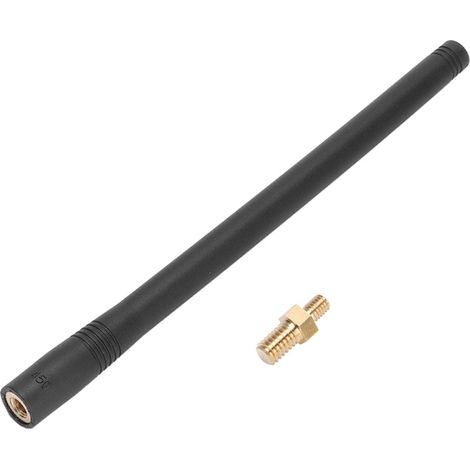 Antenne radio voiture noire 19 cm en ABS et acier inoxydable compatible Jeep Wrangler 2007-2017, kit remplacement 1 antenne 1 boulon (1/5)