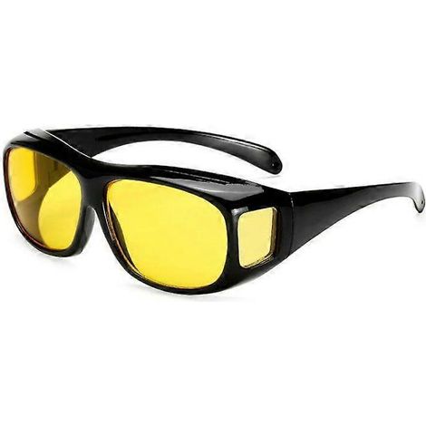 Lunettes polarisées noires à verres jaunes pour la conduite de nuit, anti-éblouissement (1/2)
