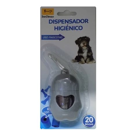Sandimal igienico Dispenser di sacchetti igienici con Carabina di grigio - Grigio
