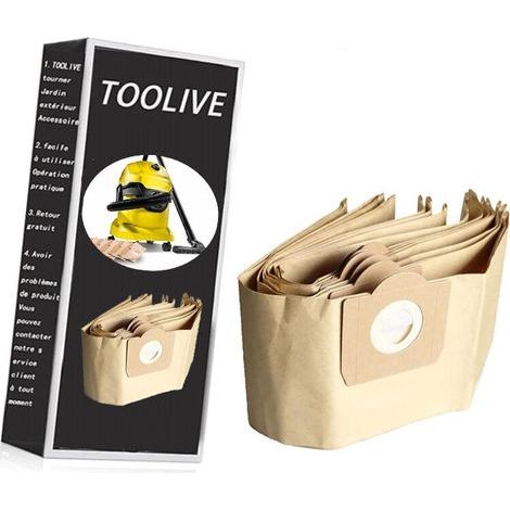 Kärcher WD3 Premium Staubsaugerbeutel – 5er-Pack Papierbeutel – 99,99% Filterleistung – Kompatibel mit verschiedenen Modellen (1/3)