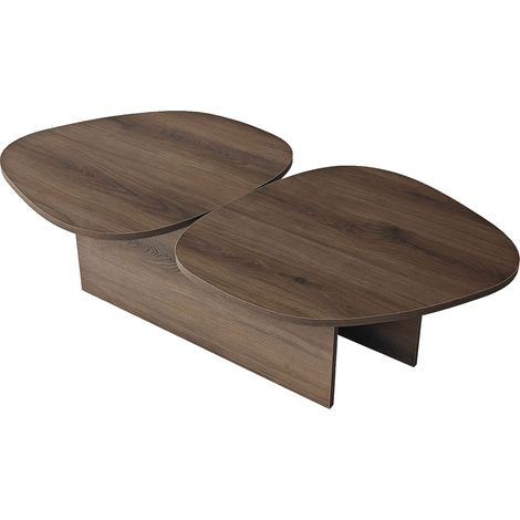 Couchtisch aus Holz "Stones" 125 x 60 x 38 cm - Nussbaum
