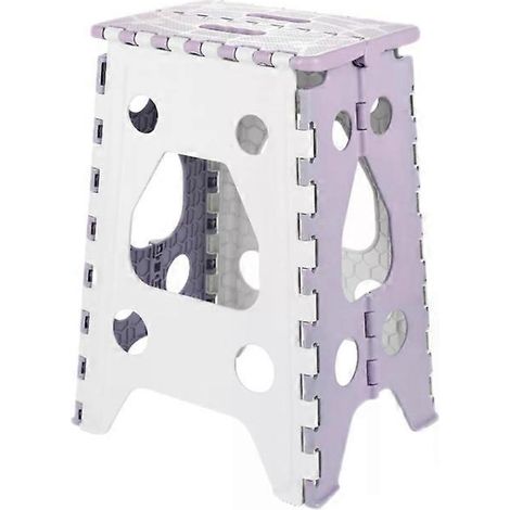 Tabouret pliant portable - Conception épaisse et pratique, couleur violette (1/2)