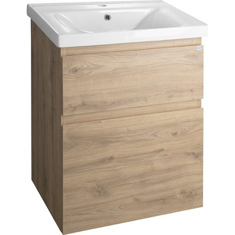 ALTAIR Meuble sous-vasque 57x72,5x45cm, chêne emporio (1/5)