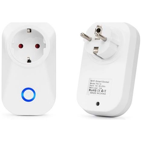 V-Tac Smart VT-5001 Presa 10A Shuko Wi-Fi con Spina Shuko Compatibile Alexa Google Home - SKU 8415 (1/4)