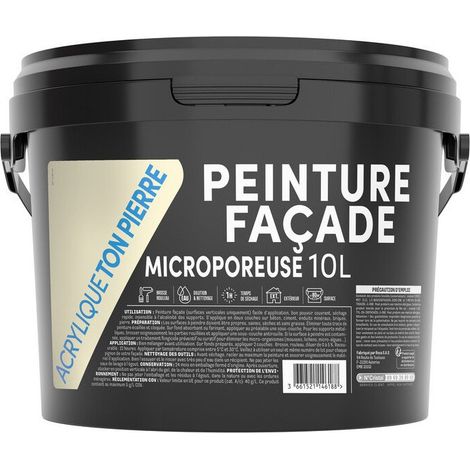 Pintura para Fachada Acrílica Mate Microporosa 10l - Todo Incluido en el Precio
