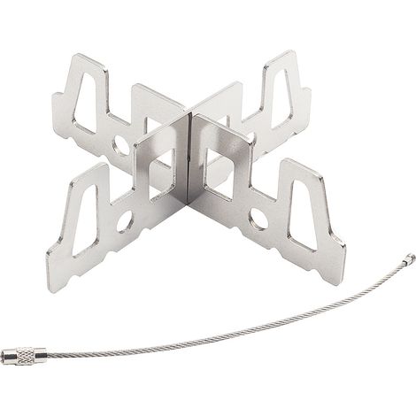 Lntyq Support Croisé Inox de Casserole Poêle Bouilloire Popote Accessoire pour Réchaud de Camping Réchaud de Randonnée Réchaud à Gaz Réchaud à Alcool Cuisine Extérieure Pique-nique,2 pièces