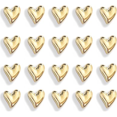 20 pièces Aimants Frigo Dorés en Forme de Cœur,3D Magnets Puissants et Décoratifs pour Réfrigérateur,Tableau Magnétique et Bureau,Petits Aimants pour Photos et Notes,Décoration Magnétique à la Maison (1/5)
