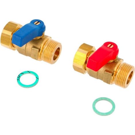 Kit de 6 vannes d'arrêt avec joints pour module thermique d'appartement SATK - THERMADOR 789101DNE