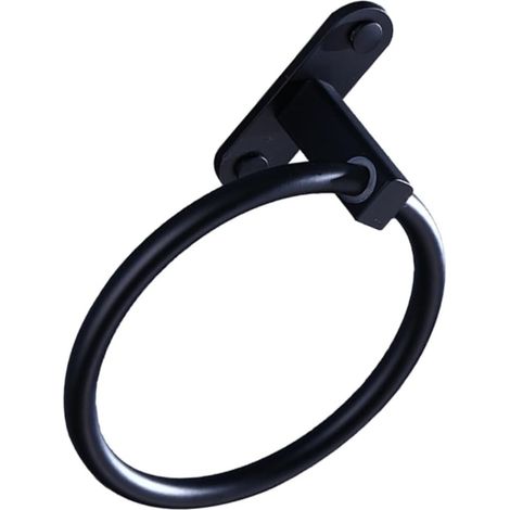 porte serviettes rond en aluminium noir anneau porte (1/5)