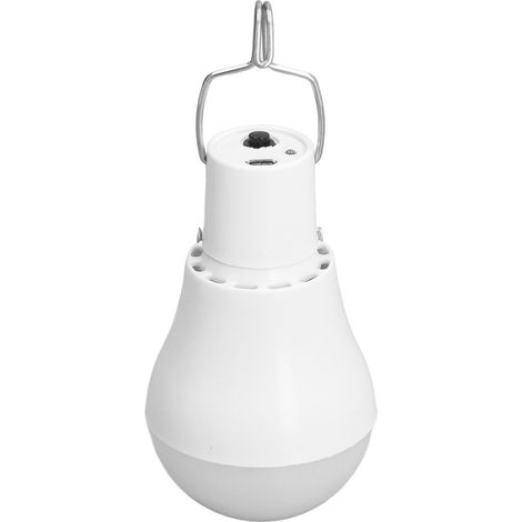 Ampoule solaire LED USB à économie d'énergie, lumière blanche, idéale pour le camping et les situations d'urgence, avec crochet. (1/5)