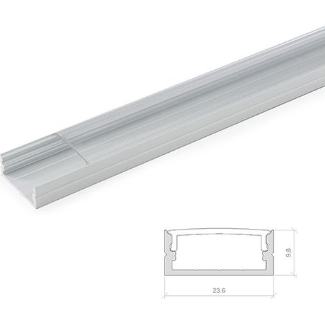 Profil Aluminium Für LED -Streifen Doppelt - Diffusor Milchig x 2M (1/5)