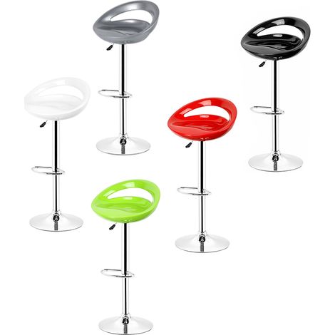 SiFree®Tabouret de bar rouge metal Laura - Lot de 2 (1/3)