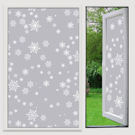 1 autocollant pour fenêtre en verre dépoli, film opaque laissant passer la lumière, protection anti-espionnage, film pour vitre de salle de bain, protection solaire et anti-exposition, 45 cm x 200 cm, (1/5)