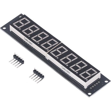 Module d'affichage à tube LED 8 chiffres 7 segments 0.56 pouce jaune avec pilote 74HC595 (1/5)