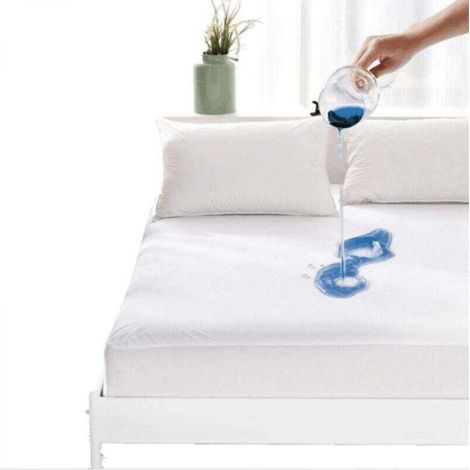 Protège-matelas et housse - dimensions 140 x 200 cm - protège-matelas imperméable - protège contre les acariens et les allergies aux moisissures (1/3)