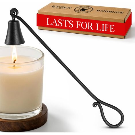 Éteignoir à bougie décoratif Extincteur à bougie en fer forgé noir à long manche Éteignez facilement n'importe quelle bougie dans la salle à manger, la cuisine, la chambre, la salle de bain (1/5)