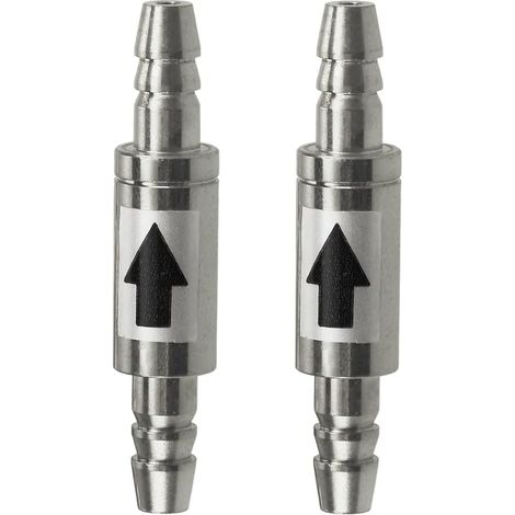 2 Pièces Clapet AntiRetour AntiRetour en Acier Inoxydable, Acier Inoxydable One Way Clapet AntiRetour Antirefouleur NonRetour de Ligne CO2 4mm