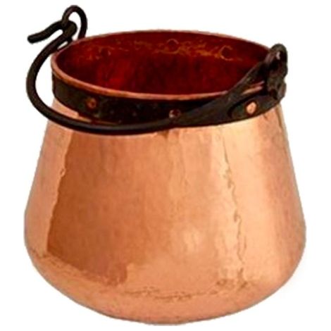 Feuertopf, Kupferkessel - mit Eisengriff, 10L