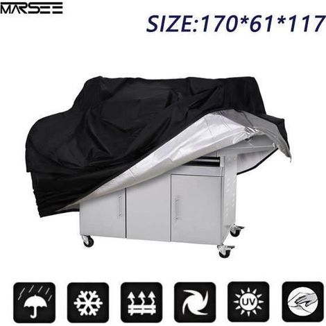 Hülle für den Grill L420 - Wasserdicht und UV-beständig - 170 x 61 x 117 cm (1/4)