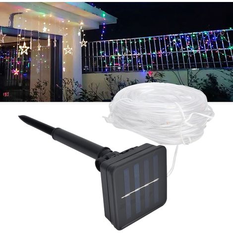 100 LED-Solar-Lichterkette für farbenfrohe Terrassendekoration, 12 m (39,3 ft), Solar-LED-Lichterkette für Partys und Veranstaltungen auf der Terrasse, mehrfarbige Lichterkette (1/5)