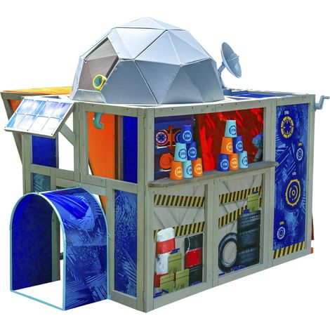 KidKraft Nerf Geo Strike Headquarters Casetta da Giardino per Bambini con Bersaglio Nerf, Giochi da Giardino per Bambini, Parco Giochi Esterno, P280121E (1/5)