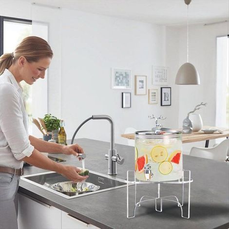Support de Rangement - Acrylique - Pour Jus de Fruits et Pâtisseries - Taille L - Transparent - 1 Pièce (1/5)