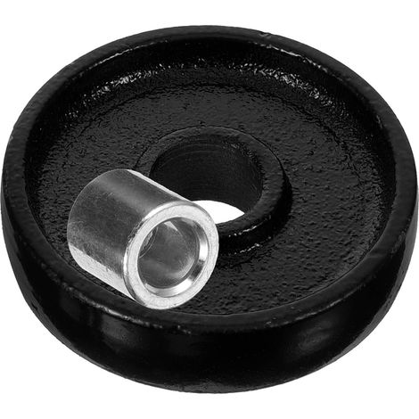 Roue de Cric en Fer Noir Compatible pour Cric Hydraulique Horizontal Design Simple et Épaisseur Renforcée, Accessoire pour Réparation et Levage (1/5)