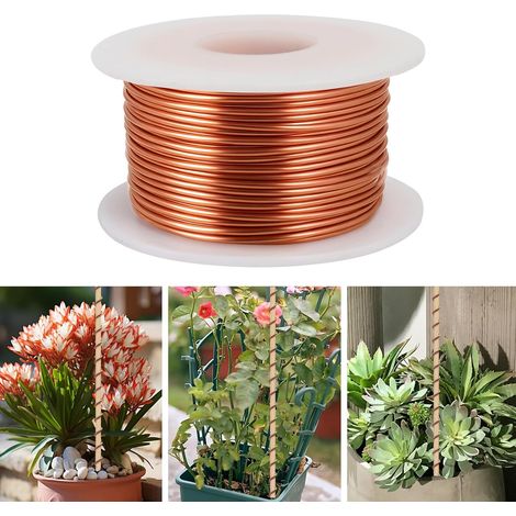 20m Fil de Cuivre de Jardinage, Fil de Cuivre Pur, 1,3 mm x 20 m (1/5)