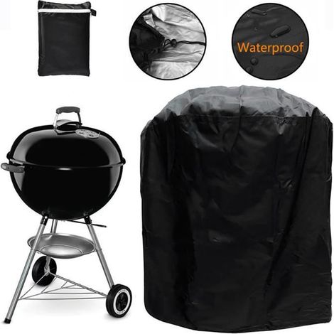 Housse De Barbecue, Étanche Étanche À La Pluie Extérieure Anti-Poussière Durable Protecteur Noir 61x61x72cm (1/4)