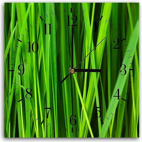Horloge Murale Végétale Élégance Naturelle Décorative - 30 x 30 cm