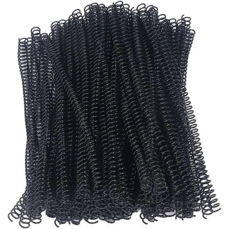 100 spirales de reliure en plastique, diamètre 9,5 mm (3/8 po), 48 dents, ratio 4:1, capacité de 75 feuilles A4.