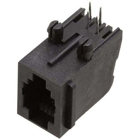 Connecteur RJ10 encitech RJJU-44-143-E7V-011 3257-0011-03 RJ10 embase femelle horizontale noir 1 pc(s) C045351 (1/4)