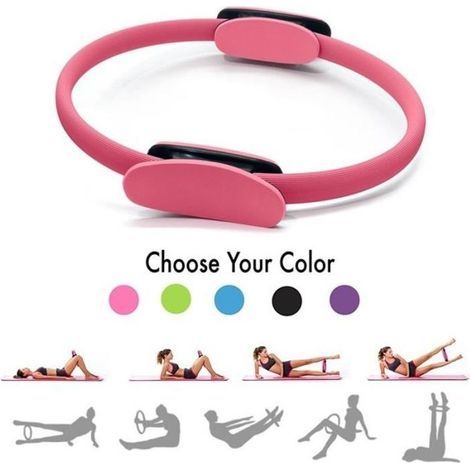 Pilates Anneau d’exercice cercle de resistance Anneau d’entrainement Anneau de yoga rose - Bague de résistance Yoga Pilates Circle (1/4)