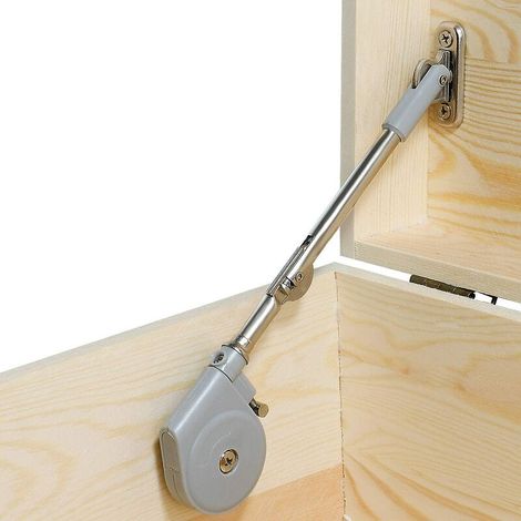 Accessoires de porte coulissante Le couvercle reste ouvert à 105 degrés, avec fermeture en douceur, dispositif de retenue du couvercle du coffre à jouets et portes à charnières à ouverture supérieure, (1/5)