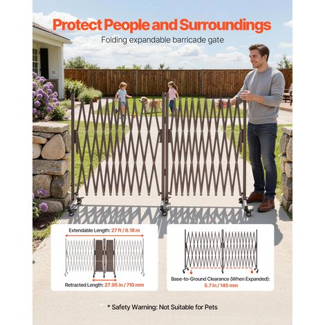 Barrière de Sécurité Extensible Double Barrière Accordéon (1/5)