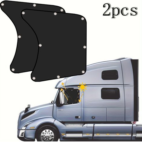 Pare-soleil latéral demi-hauteur - Ensemble de 2 pièces - Pare-soleil latéral pour camions - Pare-soleil de vitre de voiture - Protection solaire isolante - Protection pour vitres de conducteur de cam (1/4)