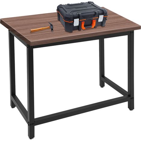 Établi en acier - 100 x 50 x 80 cm - Charge maximale : 100 kg - Pieds réglables pour plateau de table en marbre/verre - Montage - Pour atelier, garage (sans plateau) (1/5)