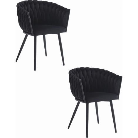 Orion-Sessel – schwarzer Samt x 2 (1/5)