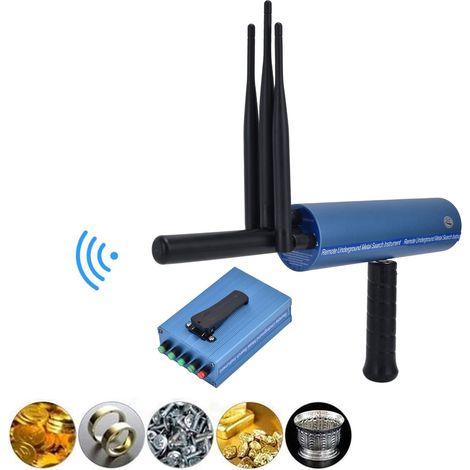 Système de recherche de détecteur de métaux AKS, portée de 1200 mètres, scanner détecteur de métaux, 3 antennes, norme britannique 100-240V. (1/5)